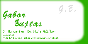 gabor bujtas business card